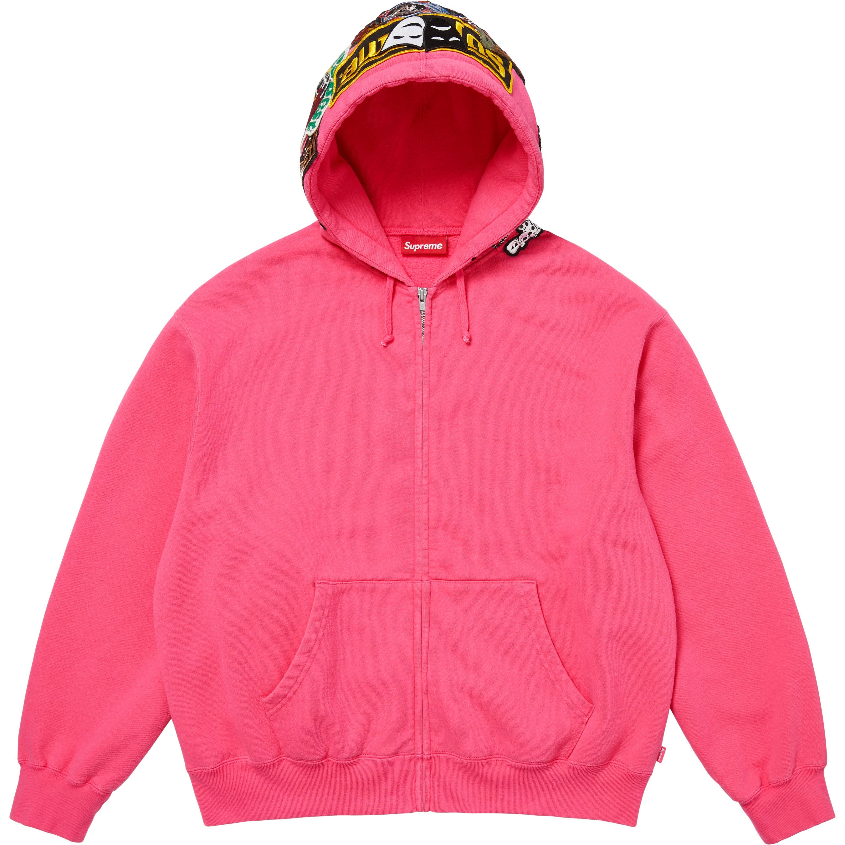 Patches Zip Up Hooded Sweatshirt view 14